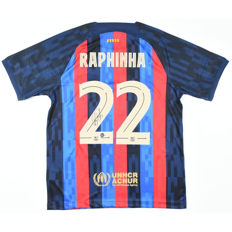 Raphinha Signed FC Barcelona Home Soccer Jersey #22 – Beckett Hologram *L