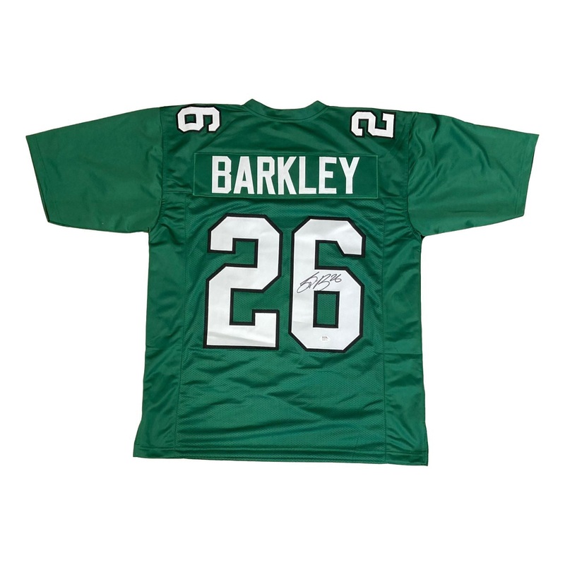 Saquon Barkley Philadelphia Signed Kelly Green Football Jersey PSA/DNA