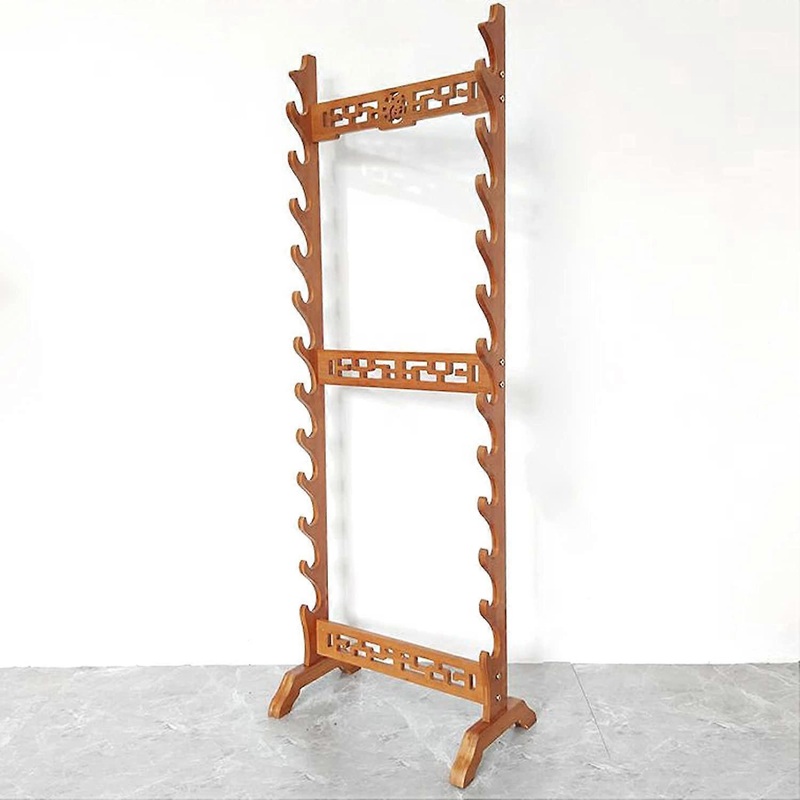 Sword Stand Multilayer FloorStanding Display Sword Storage Rack 5/6/8/9/10Tier Dark Brown
