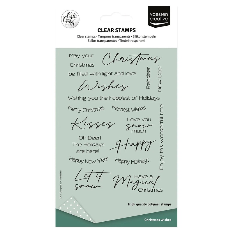 Vaessen Creative – Clear Stamps English Christmas Texts 20pcs