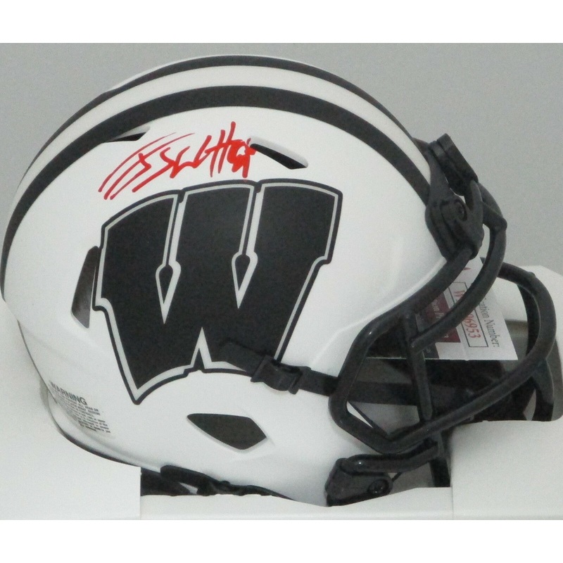 WI Badgers JJ WATT Signed Riddell LUNAR Speed Mini Helmet AUTO – Cardinals JSA