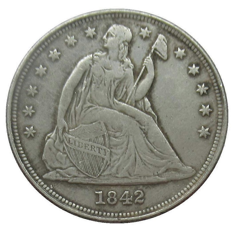 1842 Flag with a US Dollar Coin  American Commemorative Coins  Morgan Dollar Hobo Nickel Coin for Dad/Friends/Husband to Make Life Easier