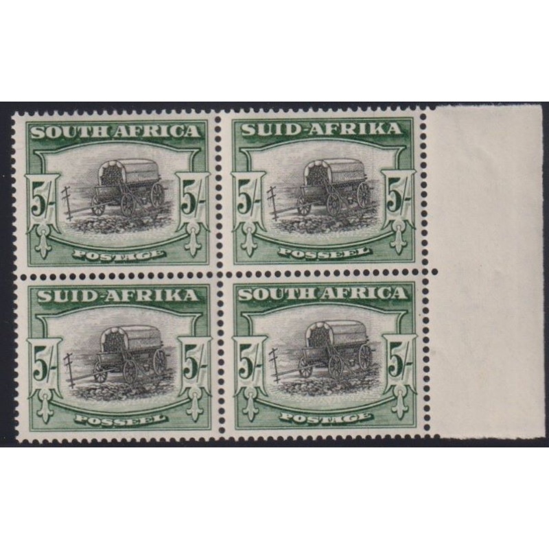 1954  5/-  MARGINAL  BLOCK UM   – SACC 121a