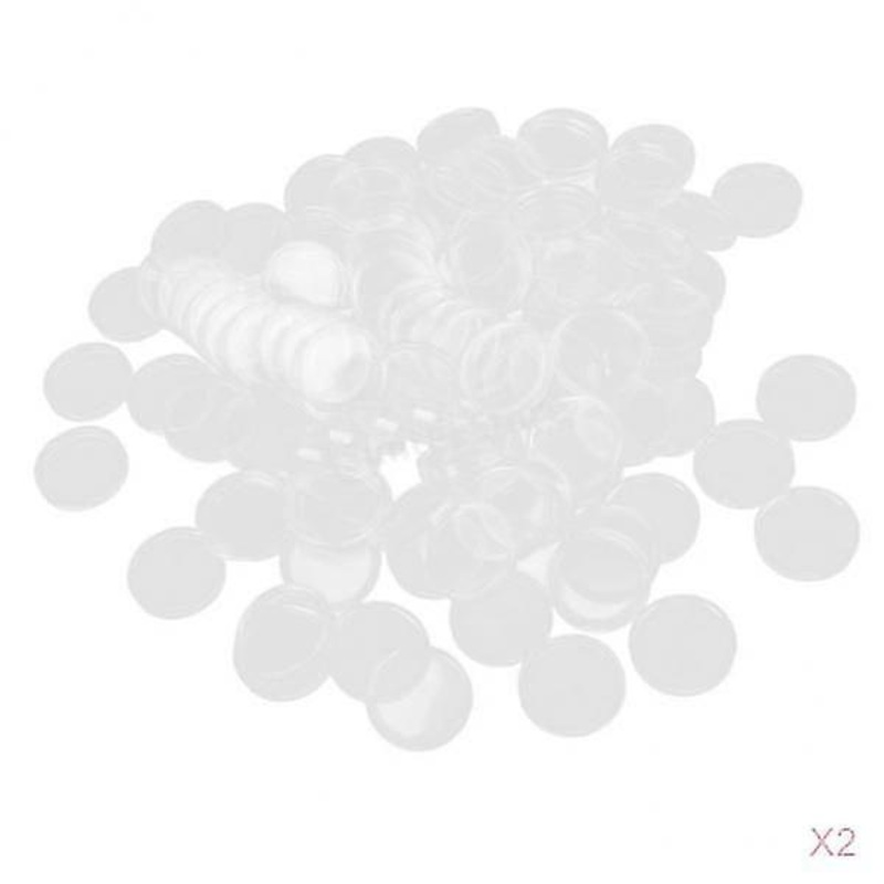 200 Coin Holder Capsules Clear Case Box For Coin Collection Protector 21mm