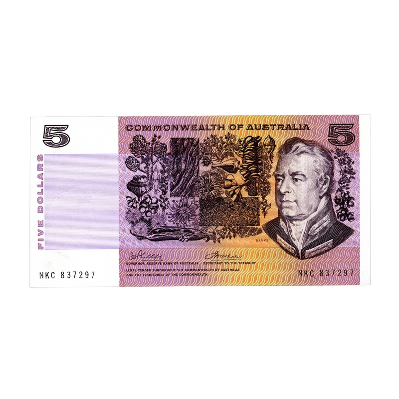 Australia 1972 $5 R204 Phillips/Wheeler Commonwealth of Australia Uncirculated Banknote