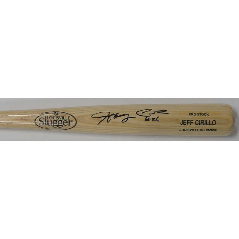 Brewers JEFF CIRILLO Signed Louisville Slugger Name Engraved Blonde Bat AUTO JSA