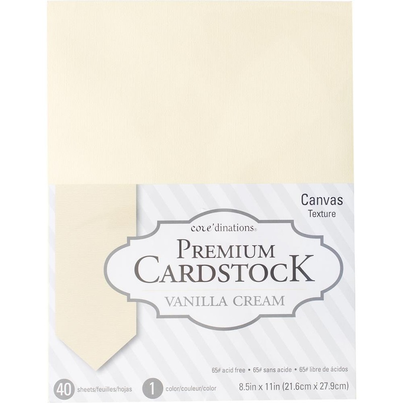Core’dinations Value Pack Smooth Cardstock 8.5X11 40/Pkg Vanilla Cream