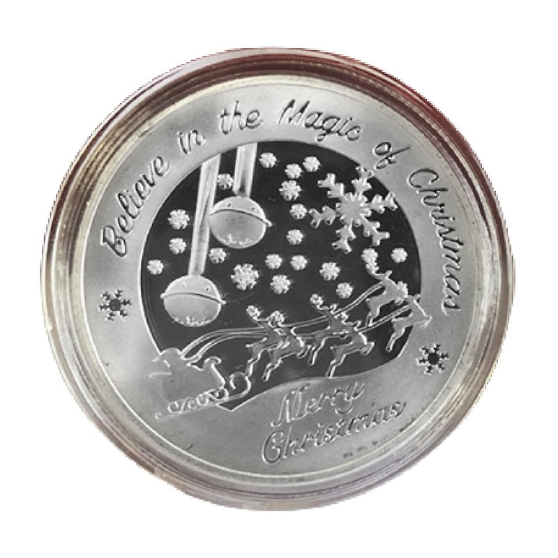 Fornnerg Practical Commemorative Coin Fine Workmanship Metal Santa Claus Pattern Festival Coin for H
