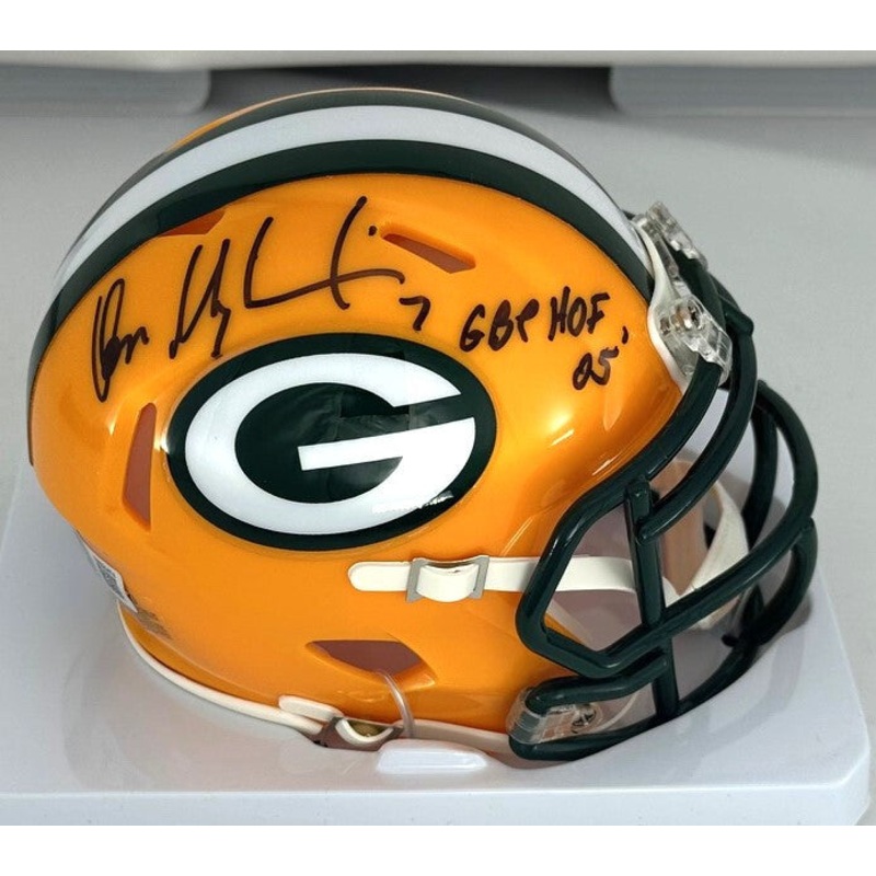 Packers DON MAJKOWSKI #7 Signed Speed Mini Helmet AUTO w/ GBP HOF ’05 – BAS