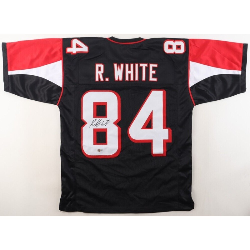 Roddy White Signed Falcons Jersey (Beckett) Atlanta’s 4xPro Bowl Receiver