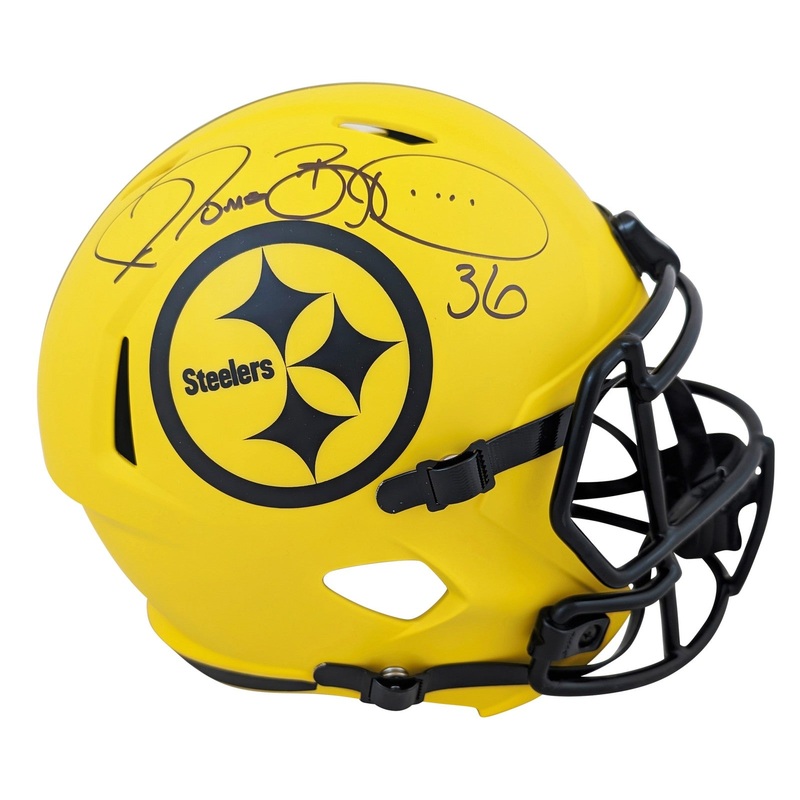 Steelers Jerome Bettis Signed Rave Full Size Speed Rep Helmet BAS Witnessed