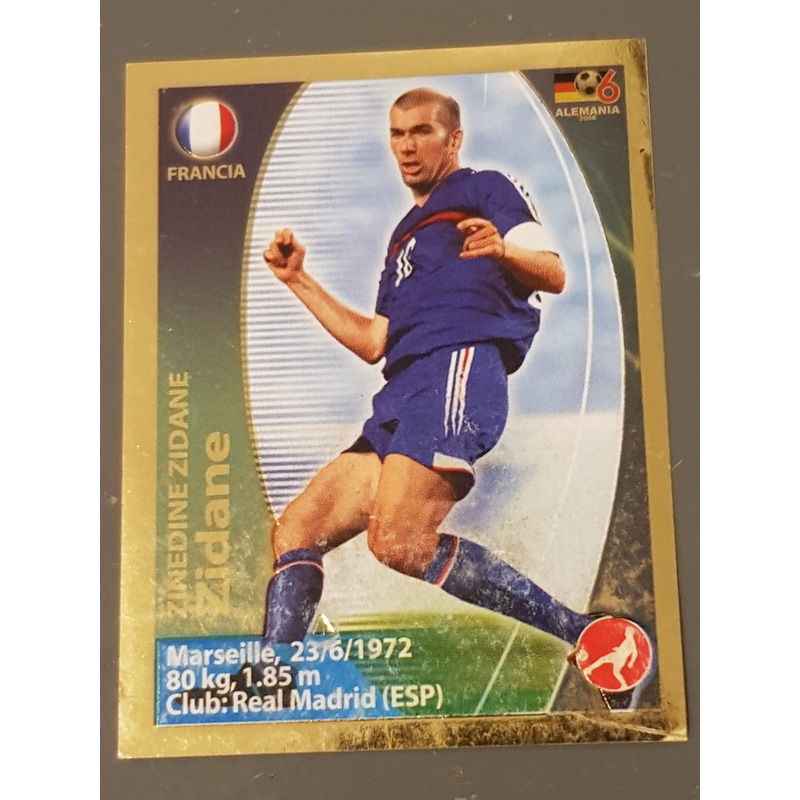 2006 Album Mundial Alemania Zinedine Zidane #399 Sticker