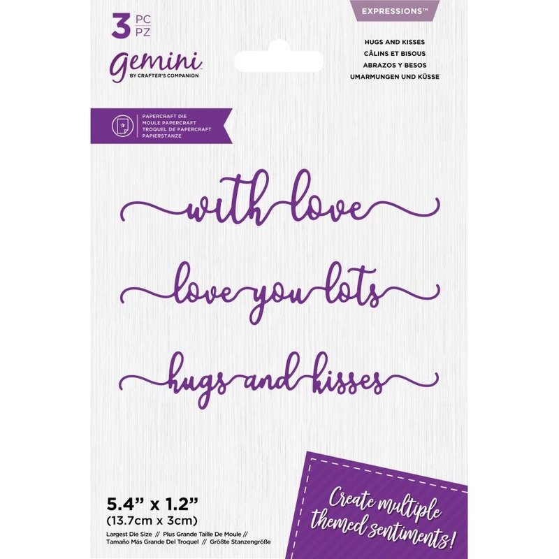 Crafter’s Companion Gemini Expressions Dies Hugs & Kisses