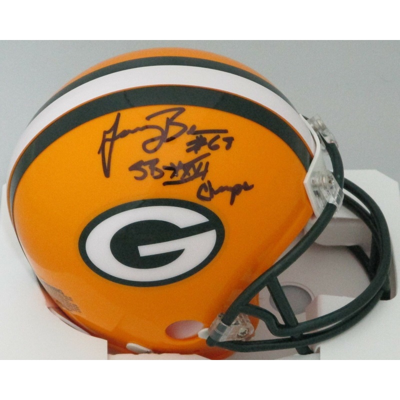 Packers GARY BROWN Signed Riddell Mini Helmet AUTO w/ SB XXXI Champs
