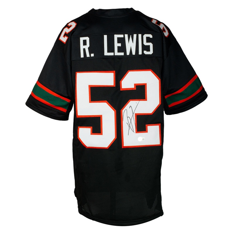 Ray Lewis Signed Custom Black Pro Style Football Jersey BAS ITP 44147