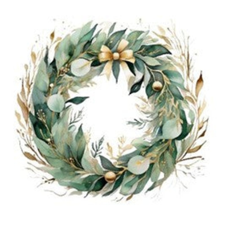 Simply Stated – Golden Evergreen Wreath