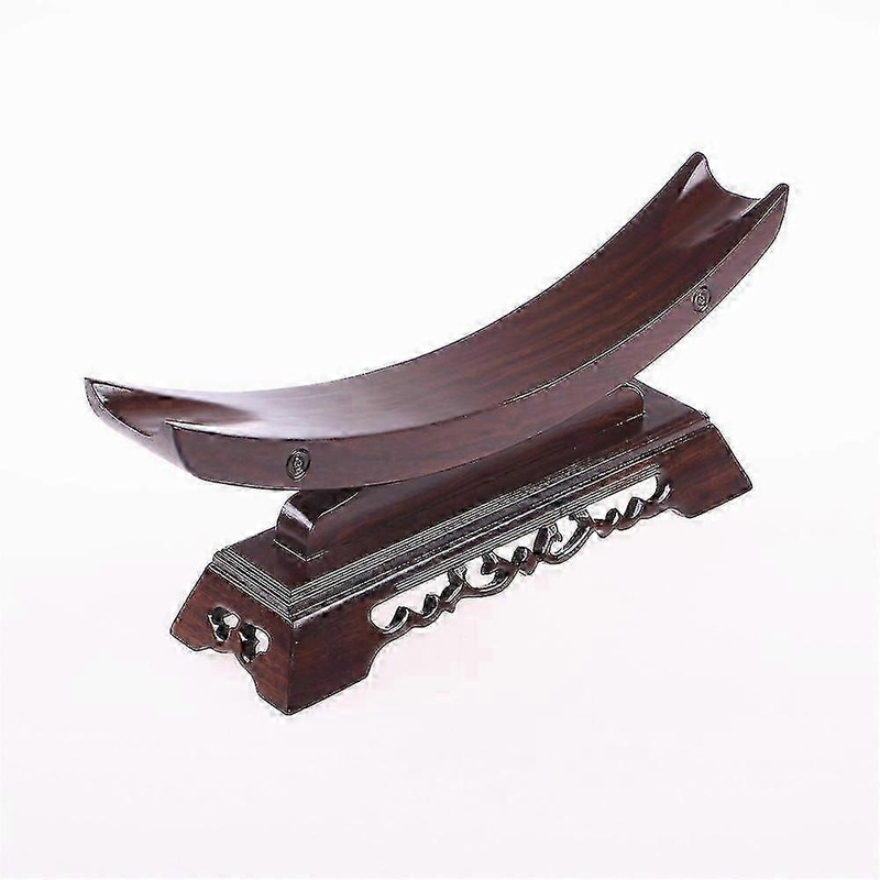 Solid Wood Crescent Sword Stand for Katana Display