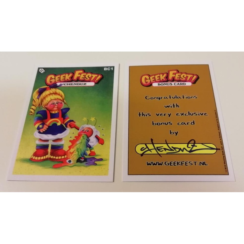2019 Geek Fest Bonus Card #BC1 Signed Trading Card