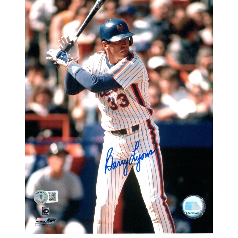 Barry Lyons Autographed New York Mets 8×10 Photo Beckett Authenticated