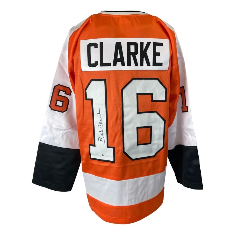 Bob Clarke Philadelphia Signed Orange Hockey Jersey JSA QR Hologram