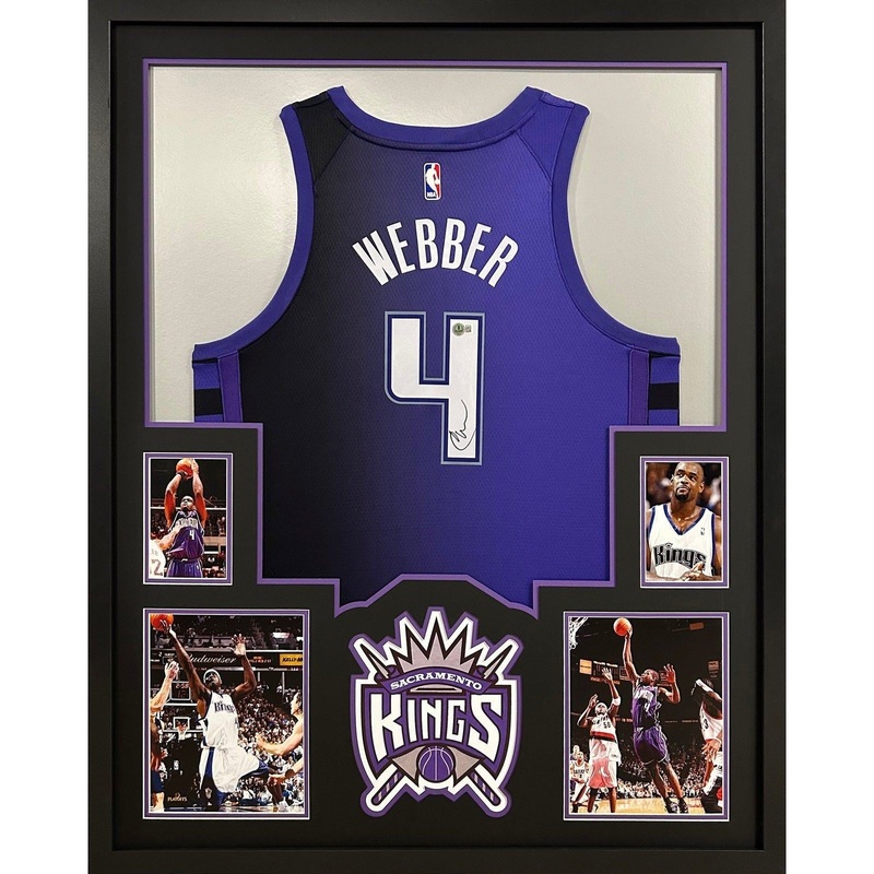 Chris Webber Autographed Signed Framed Sacramento Kings Jersey BECKETT