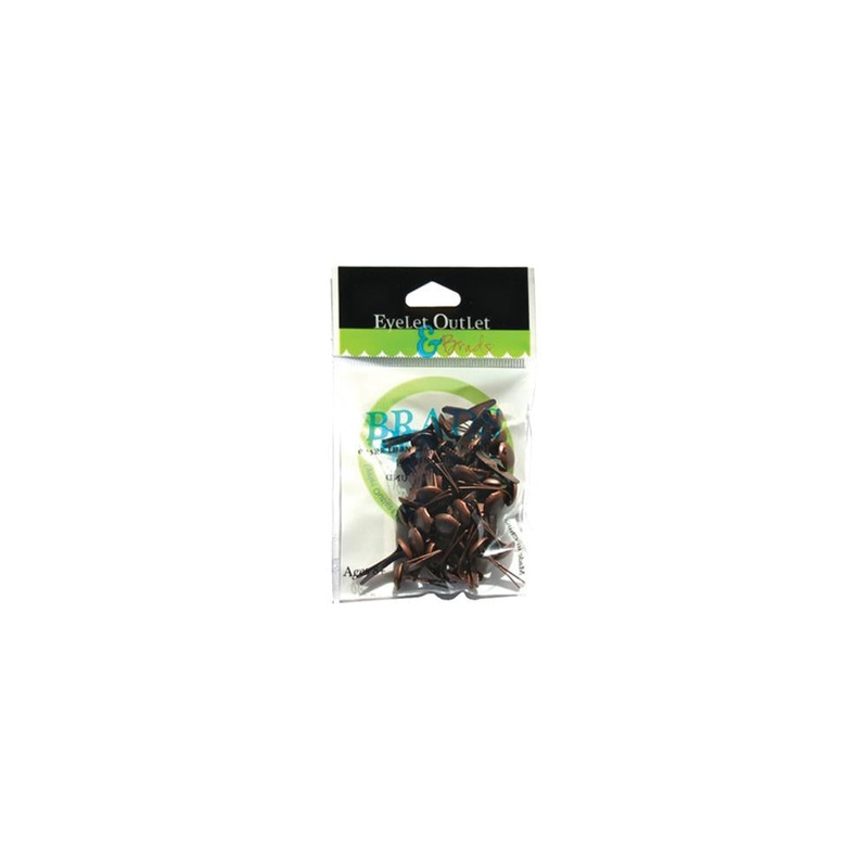 Eyelet Outlet Round Brads 8mm 40/Pkg Brushed Copper