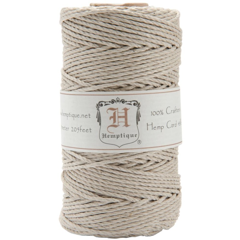 Hemptique Hemp Cord Spool 48lb 205′ – Natural