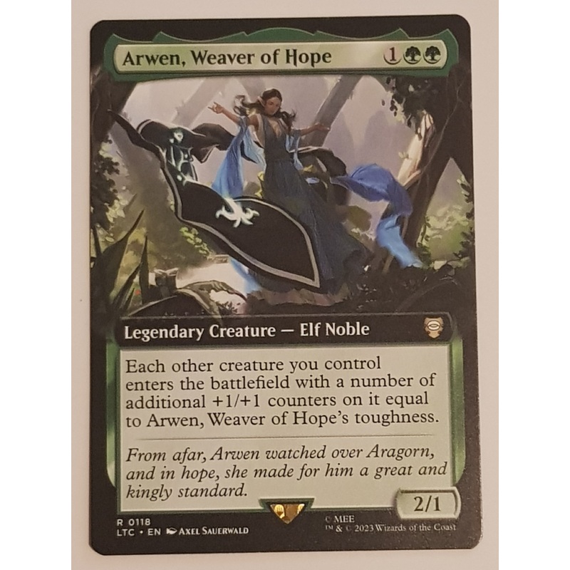 Magic the Gathering Lord of the Rings Arwen, Weaver of Hope LTC #118 (Extended Art) Trading Card