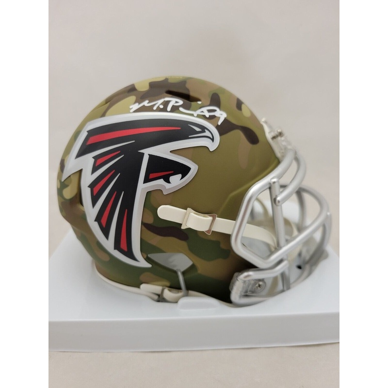 MICHAEL PENIX JR SIGNED ATLANTA FALCONS CAMO SPEED MINI HELMET BECKETT