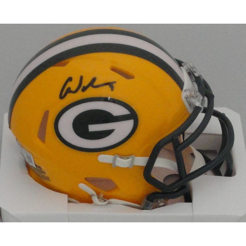 Packers Receiver CHRISTIAN WATSON Signed Speed Mini Helmet AUTO – BAS