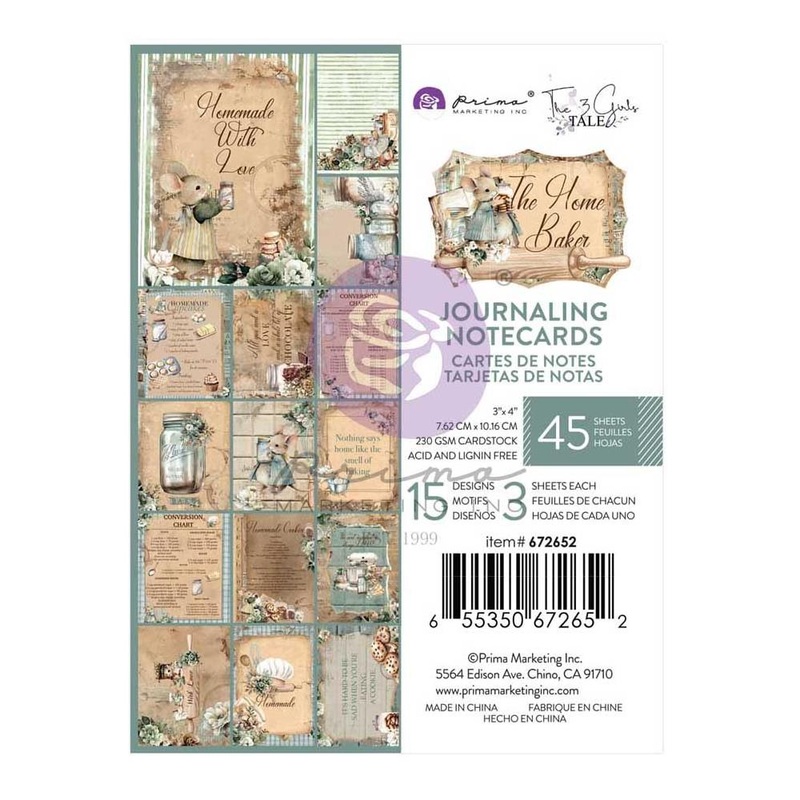 Prima Marketing Journaling Cards 3X4 45/Pkg The Home Baker