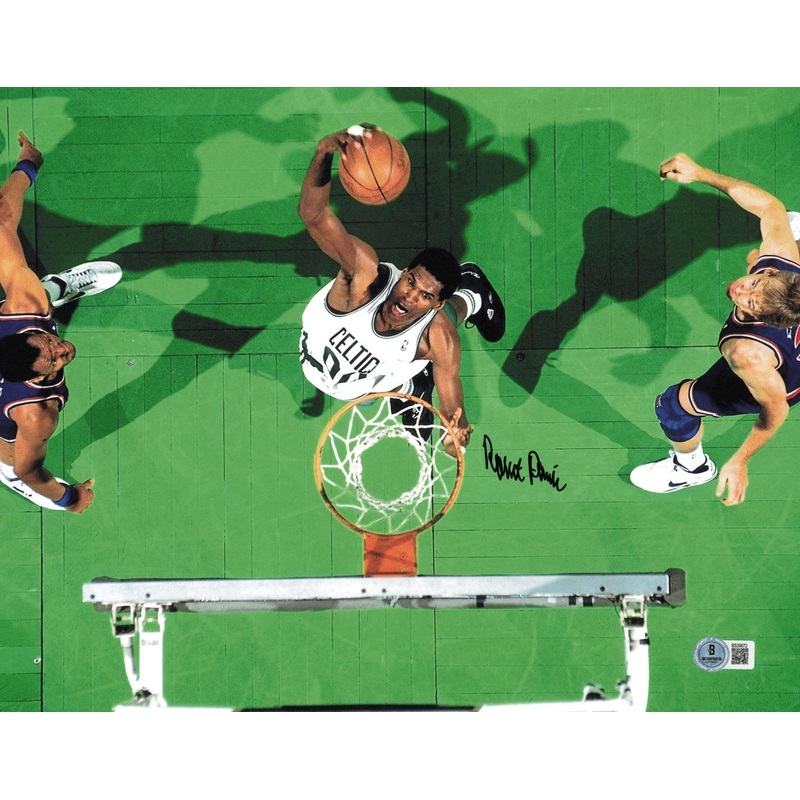 Robert Parish Autographed 11×14 Photo Boston Celtics Beckett BAS QR #SB30672