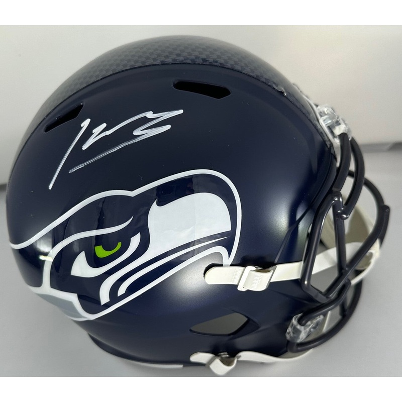 Seahawks KENNETH WALKER Signed Full Size Replica Speed Helmet AUTO – BAS