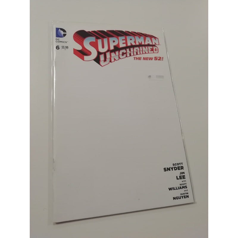 Superman Unchained #6 NM Blank Variant Cover