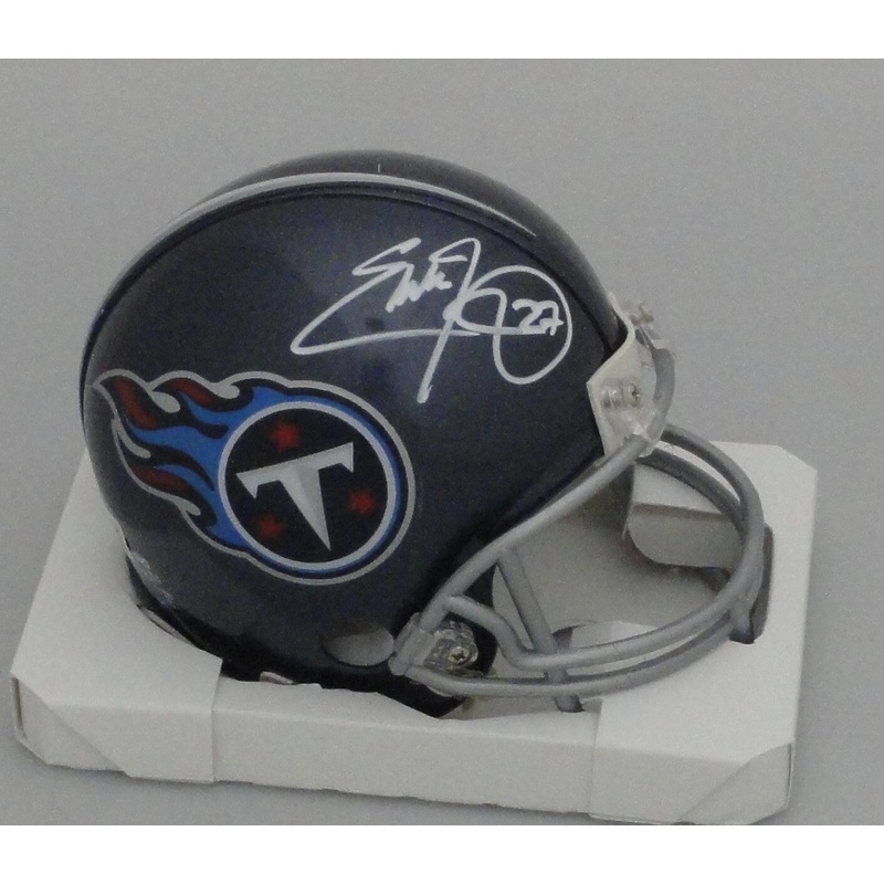 Titans EDDIE GEORGE Signed Riddell Tennessee VSR4 Mini Helmet AUTO – BAS