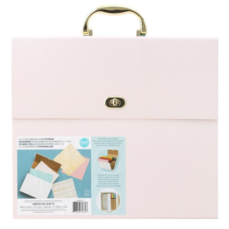 We R Accordion Paper Storage 12X12 Pink