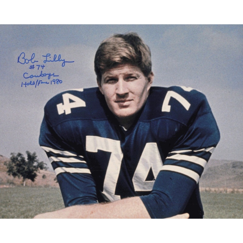 Bob Lilly Autographed Signed 8×10 Photo Dallas Cowboys SKU #245879