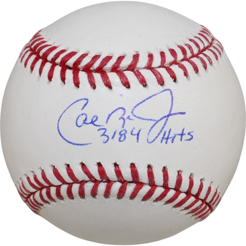 Cal Ripken Autographed Baltimore Orioles OML Baseball 3184 Hits Fanatics 50823
