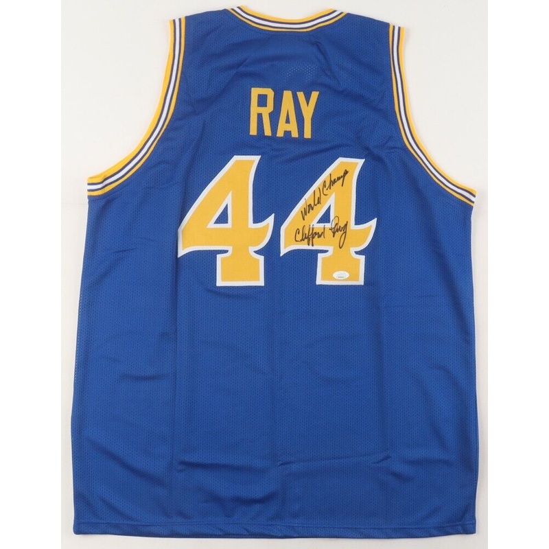 Clifford Ray Signed Golden State Warriors Jersey Inscribed World Champ (JSA COA)