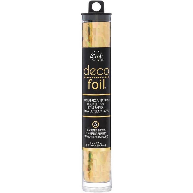 Deco Foil Specialty Transfer Sheets 6X12 5/Pkg Gold Shattered Glass