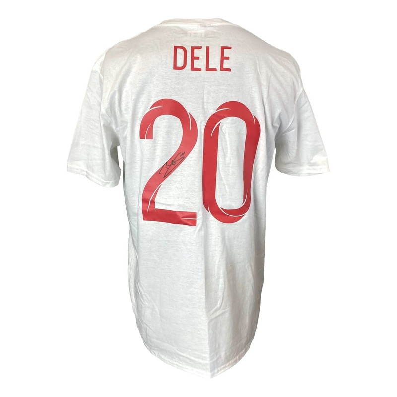 Dele Alli Signed England Soccer T-Shirt Jersey ICONS