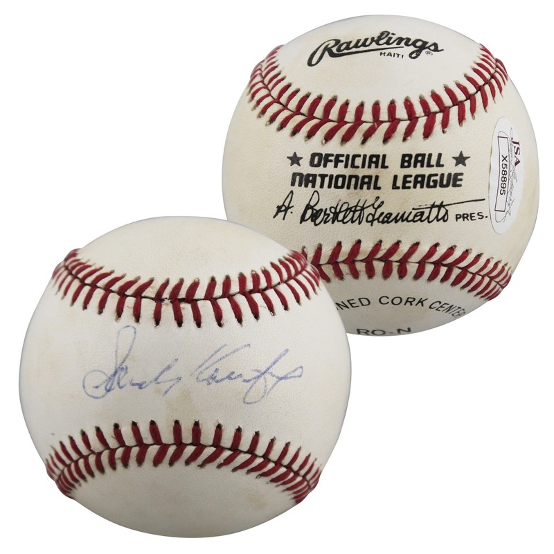 Dodgers Sandy Koufax Authentic Signed OML Baseball Autographed JSA #X58895