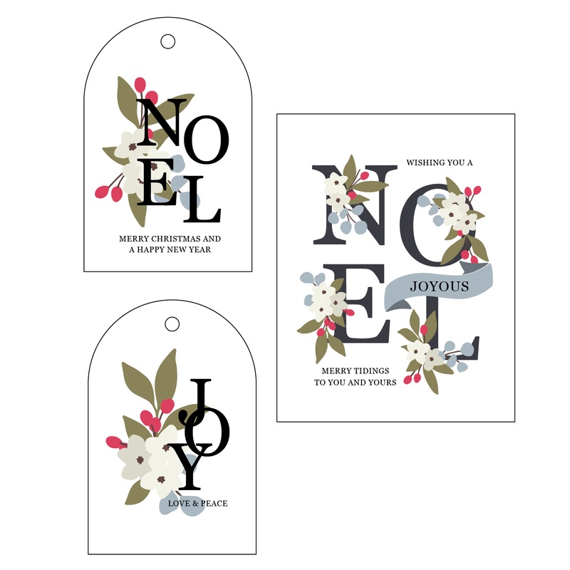 Floral Noel – Set of 6 – 6×6 Coordinating Stencils