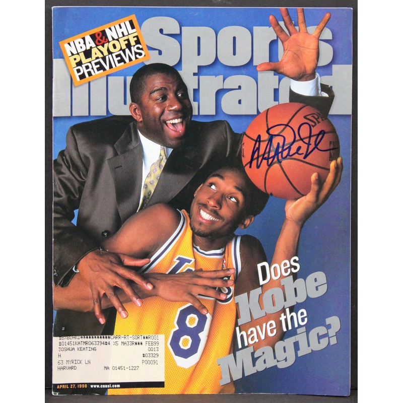 Lakers Magic Johnson Signed April 27, 1998 Sports Illustrated Magazine BAS Wit