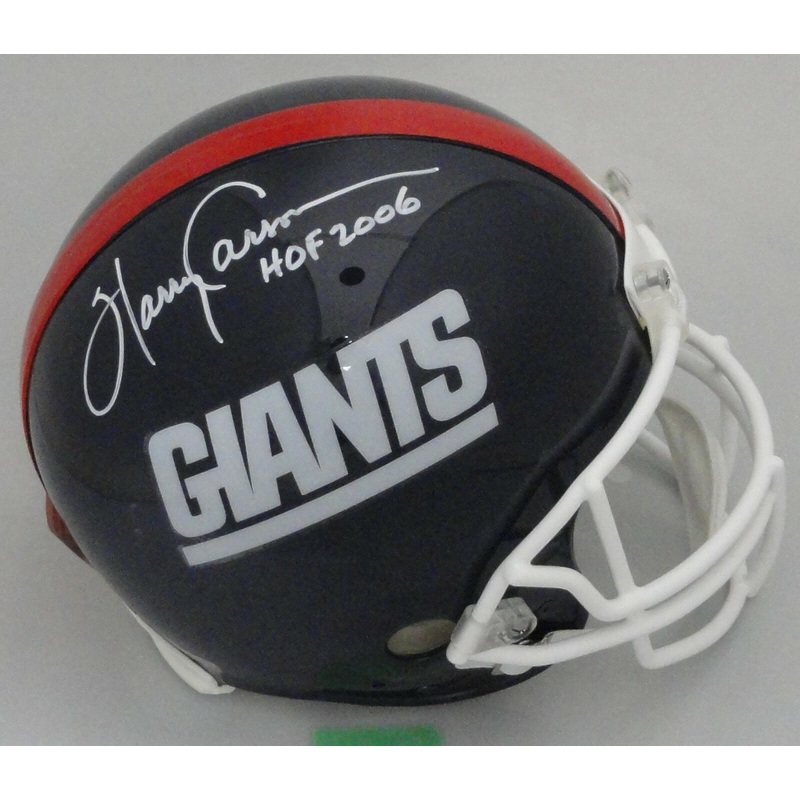 NY Giants HARRY CARSON Signed Full Size Authentic Helmet w/ HOF 2006 AUTO – BAS