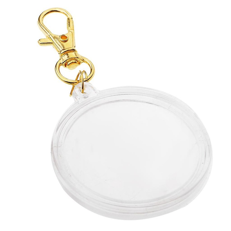 Portable Acrylic Coin Holder Keychain Coin Keyring Collection Boxes #1