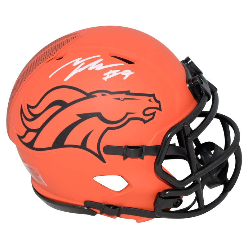 TALANOA HUFANGA SIGNED DENVER BRONCOS RAVE SPEED MINI HELMET BECKETT