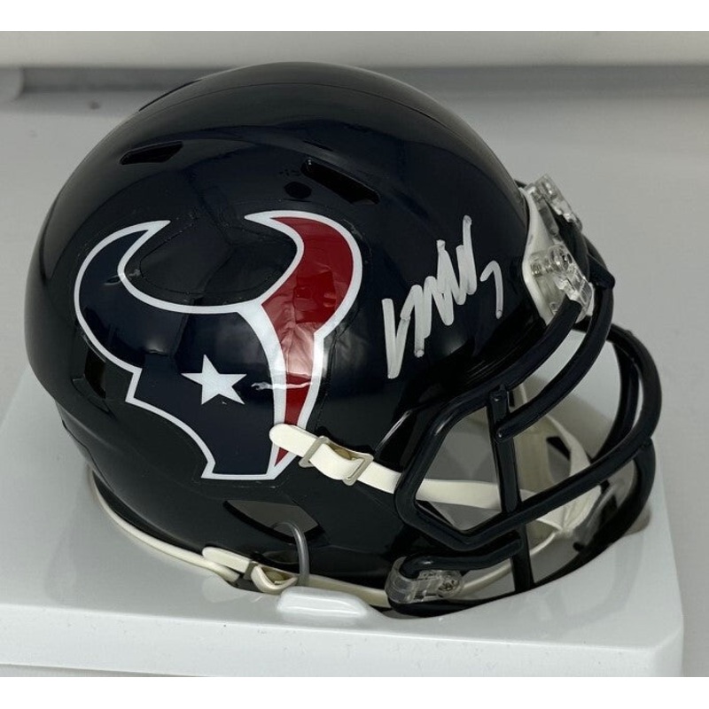 Texans Quarterback CJ STROUD Signed Riddell Speed Mini Helmet AUTO – FAN