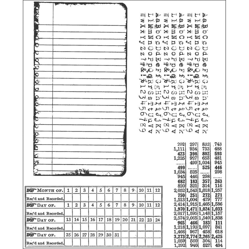 Tim Holtz Cling Stamps 7X8.5 School Desk