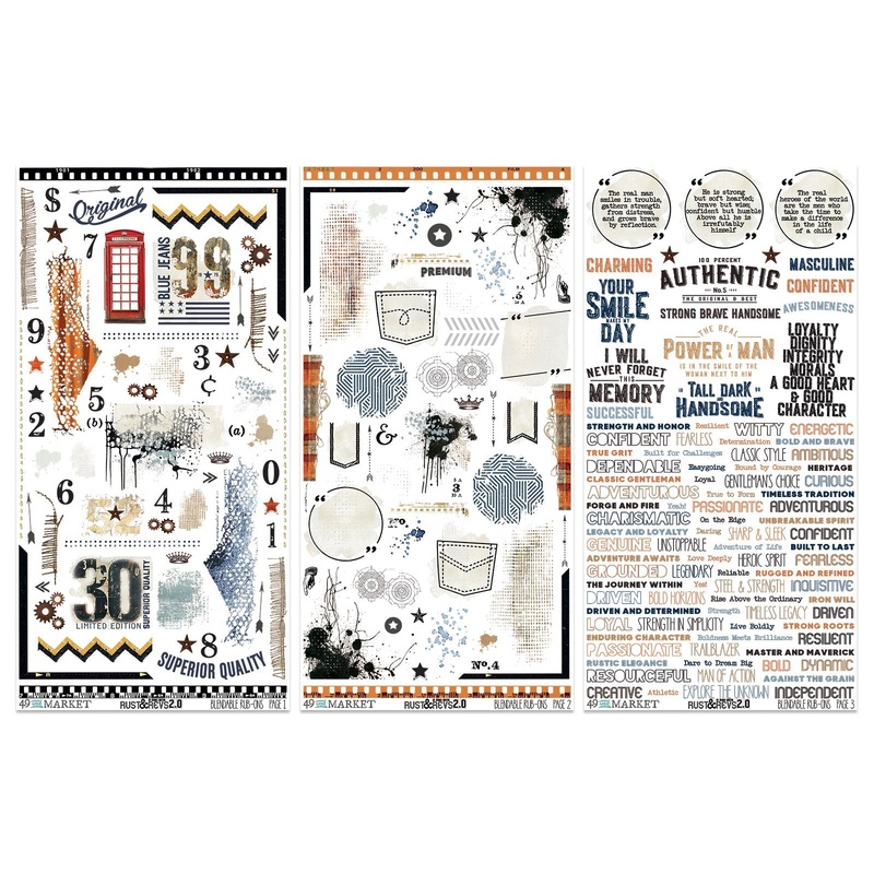 49 and Market Rust & Revs 2.0 612 Rub-on Transfer Set
